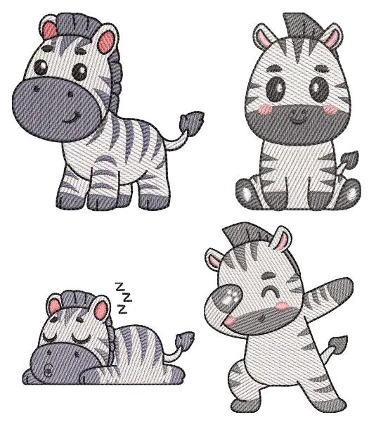 Kit Matriz de Bordado Zebra 1